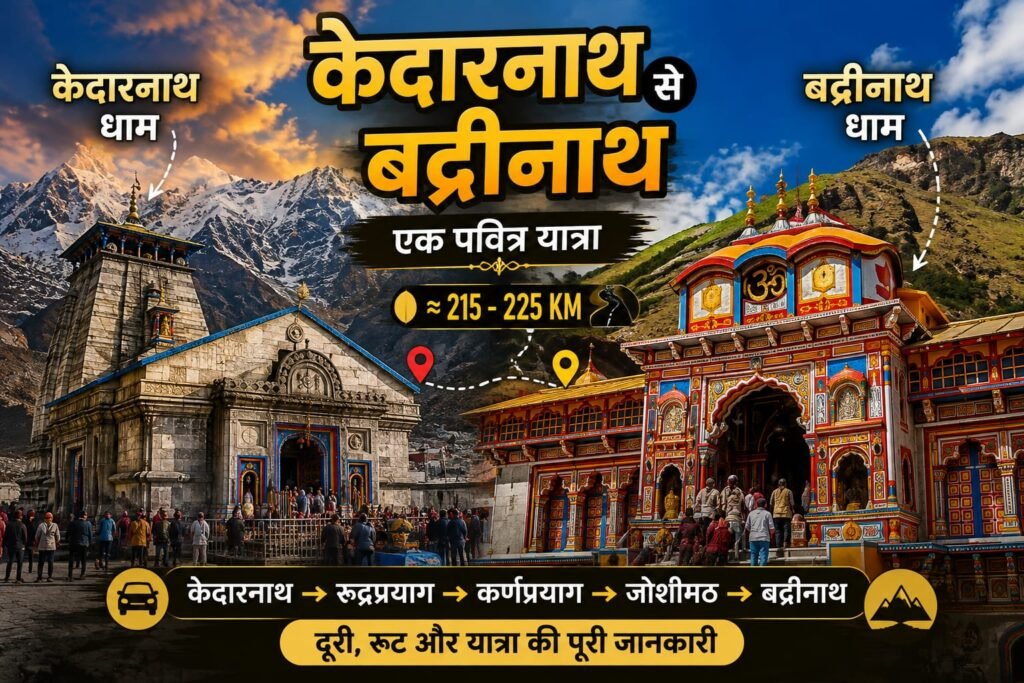 Kedarnath to Badrinath Distance